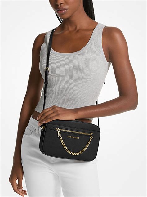 michael michael kors saffiano leather belt bag|michael kors jet set item.